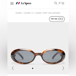 Le Specs Brown Oval Sunglasses